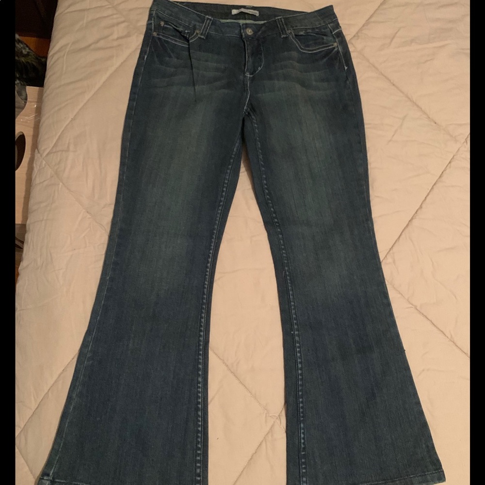 Refuge 9S dark denim flare jeans